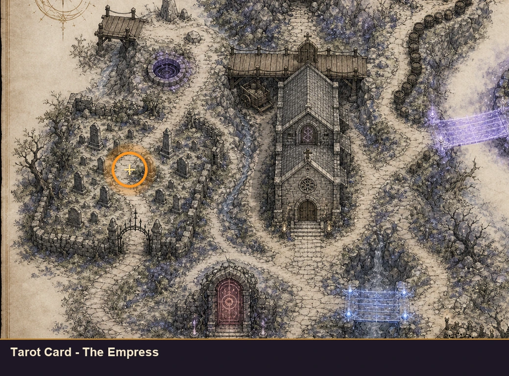 Location sketch for Tarot Card - The Empress in Marvel's Midnight Suns