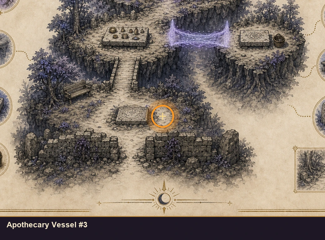 Location sketch for Apothecary Vessel #3 in Marvel's Midnight Suns