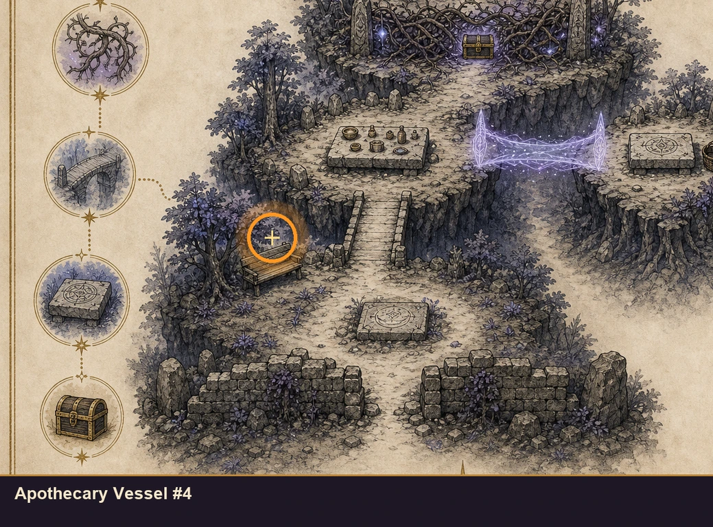 Location sketch for Apothecary Vessel #4 in Marvel's Midnight Suns