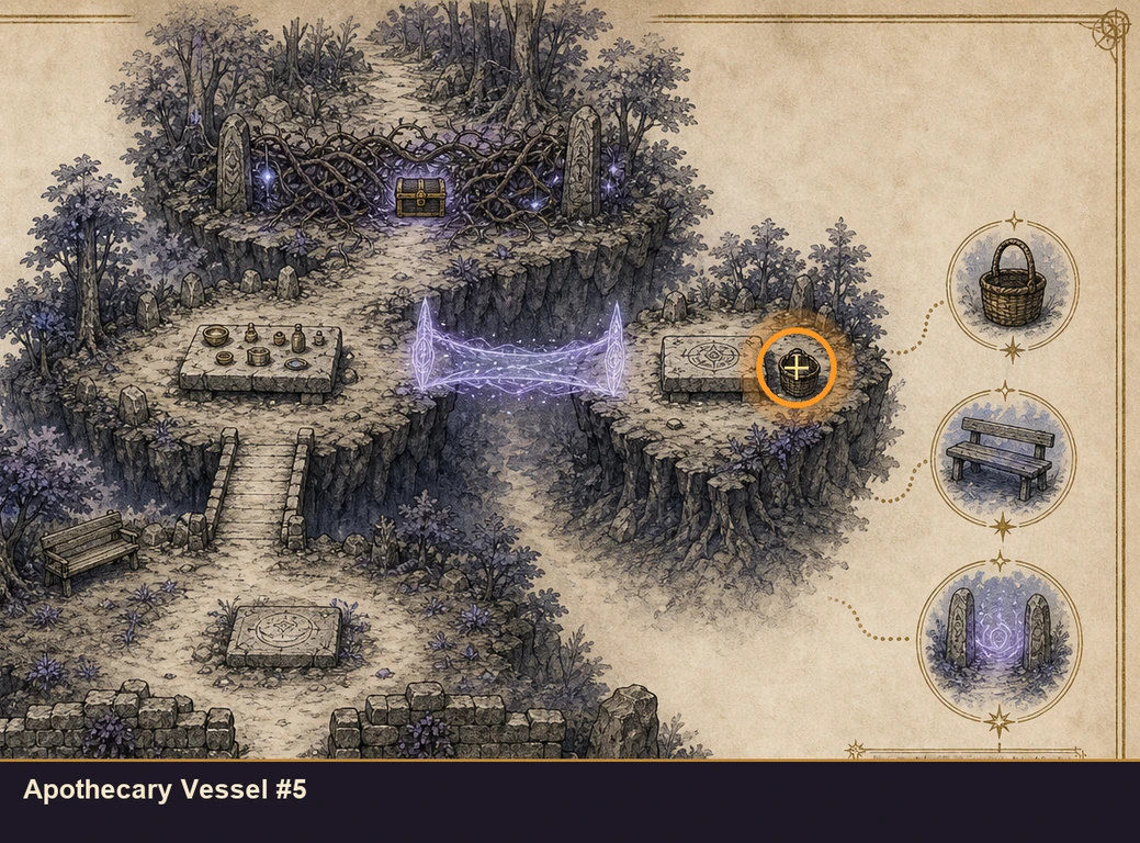 Location sketch for Apothecary Vessel #5 in Marvel's Midnight Suns