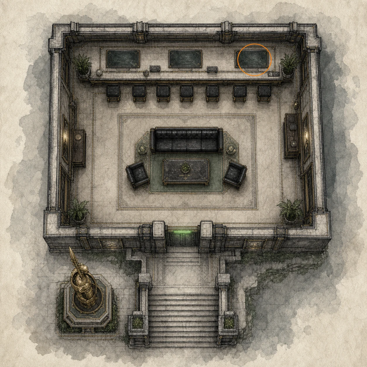 Location sketch for File #69 - Product Catalog 2 (2026) in Resident Evil: Requiem