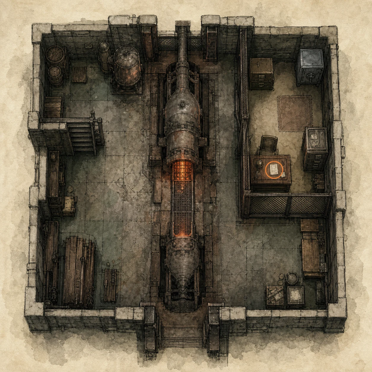 Location sketch for File #41 - Security Guard's Report in Resident Evil: Requiem