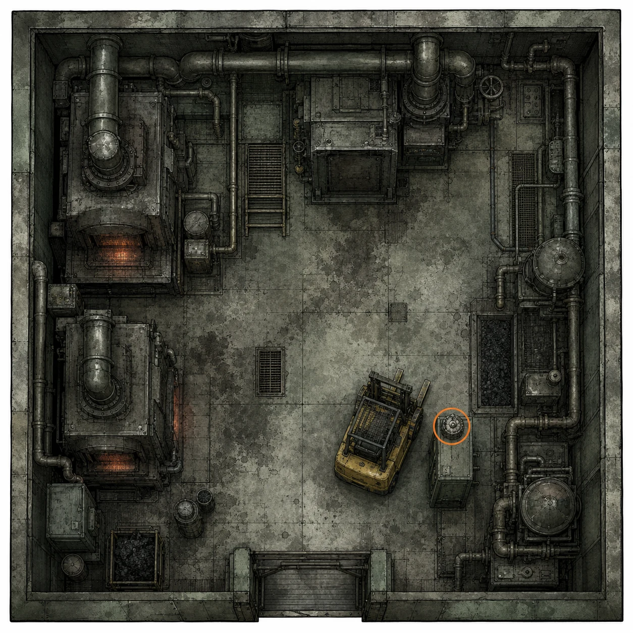 Location sketch for Joint Plug #2 in Resident Evil: Requiem