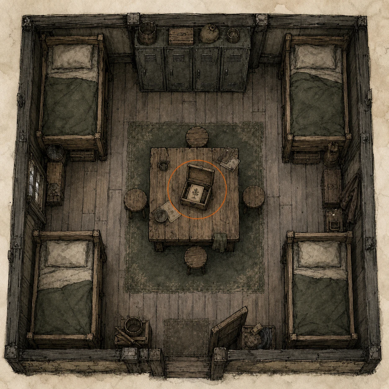 Location sketch for Molotov Cocktail in Resident Evil: Requiem