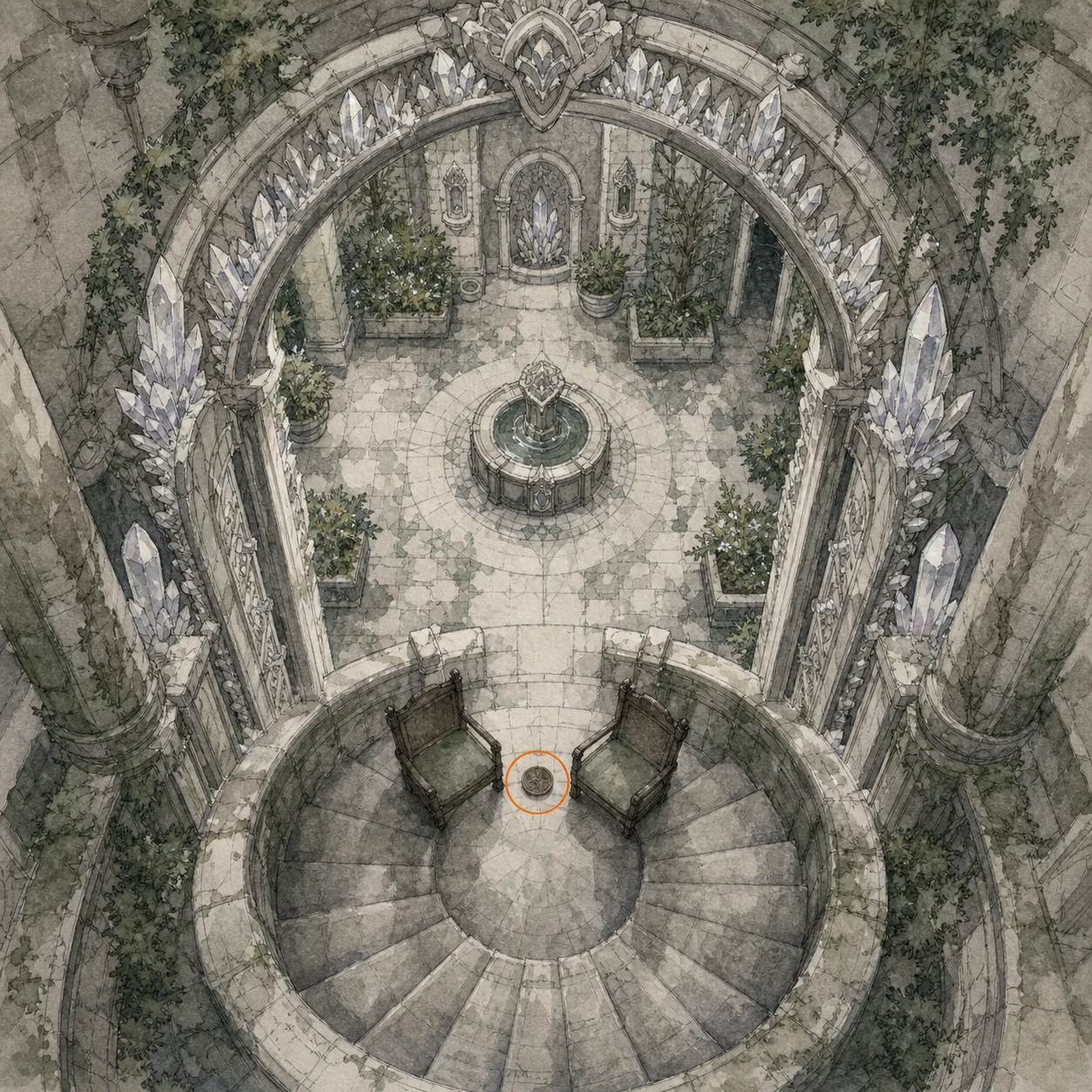 Location sketch for Antique Coin #22 in Resident Evil: Requiem