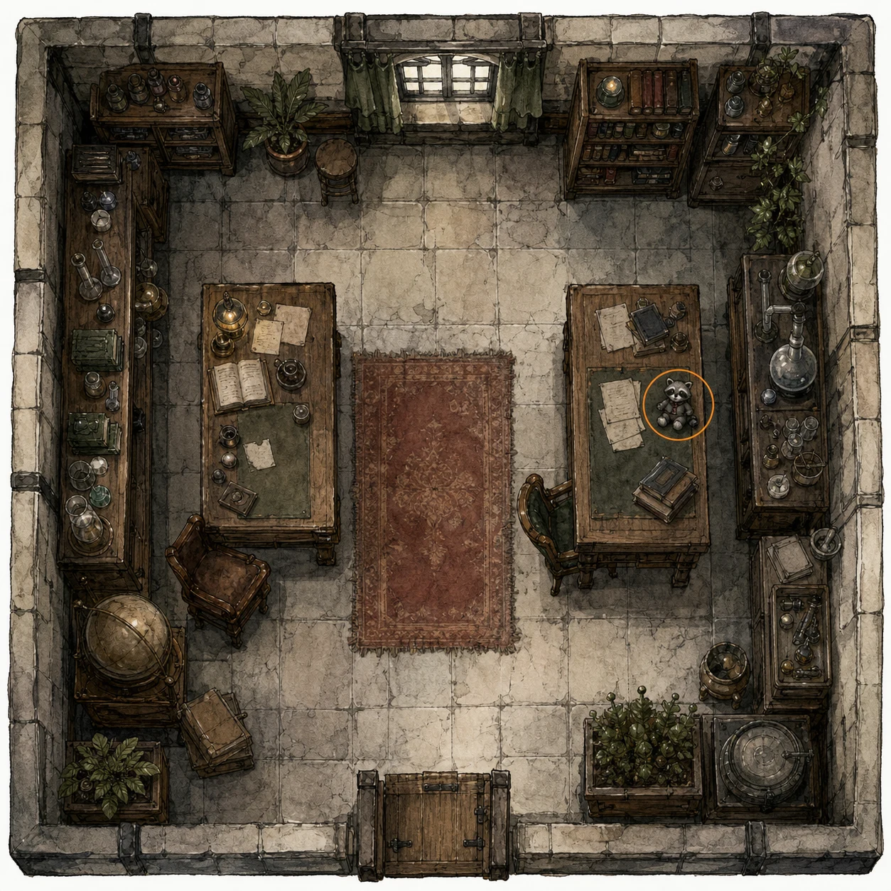 Location sketch for Mr. Raccoon #9 in Resident Evil: Requiem