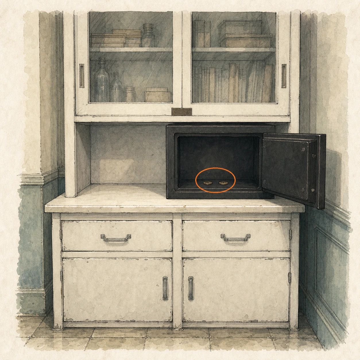 Location sketch for Antique Coin #16 in Resident Evil: Requiem