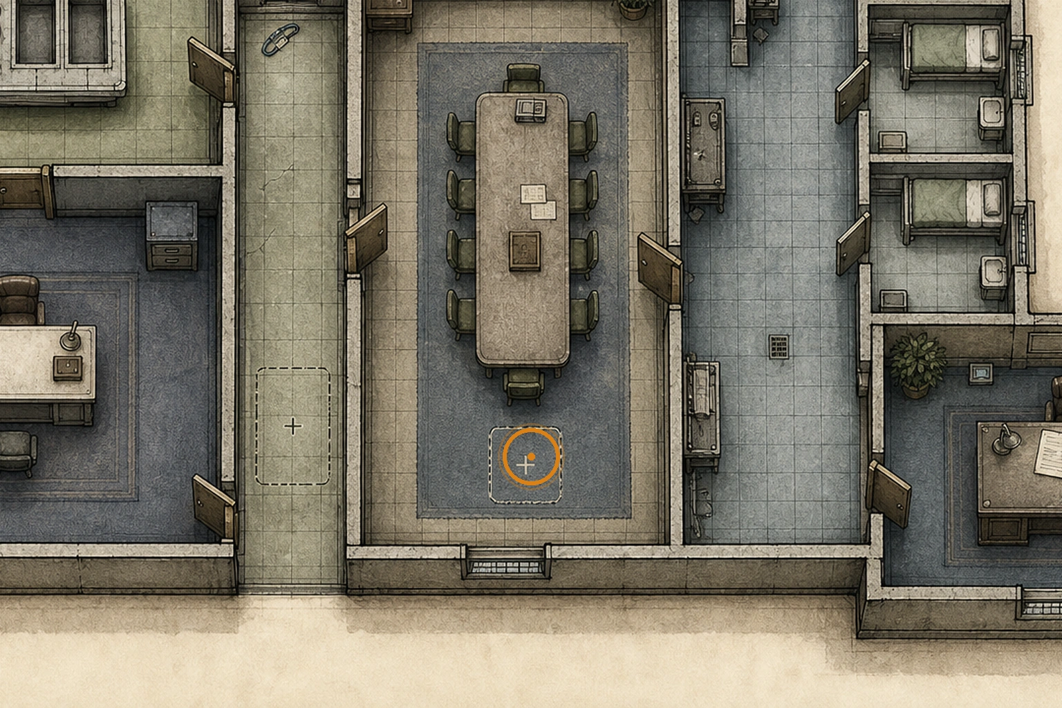 Location sketch for Antique Coin #21 in Resident Evil: Requiem