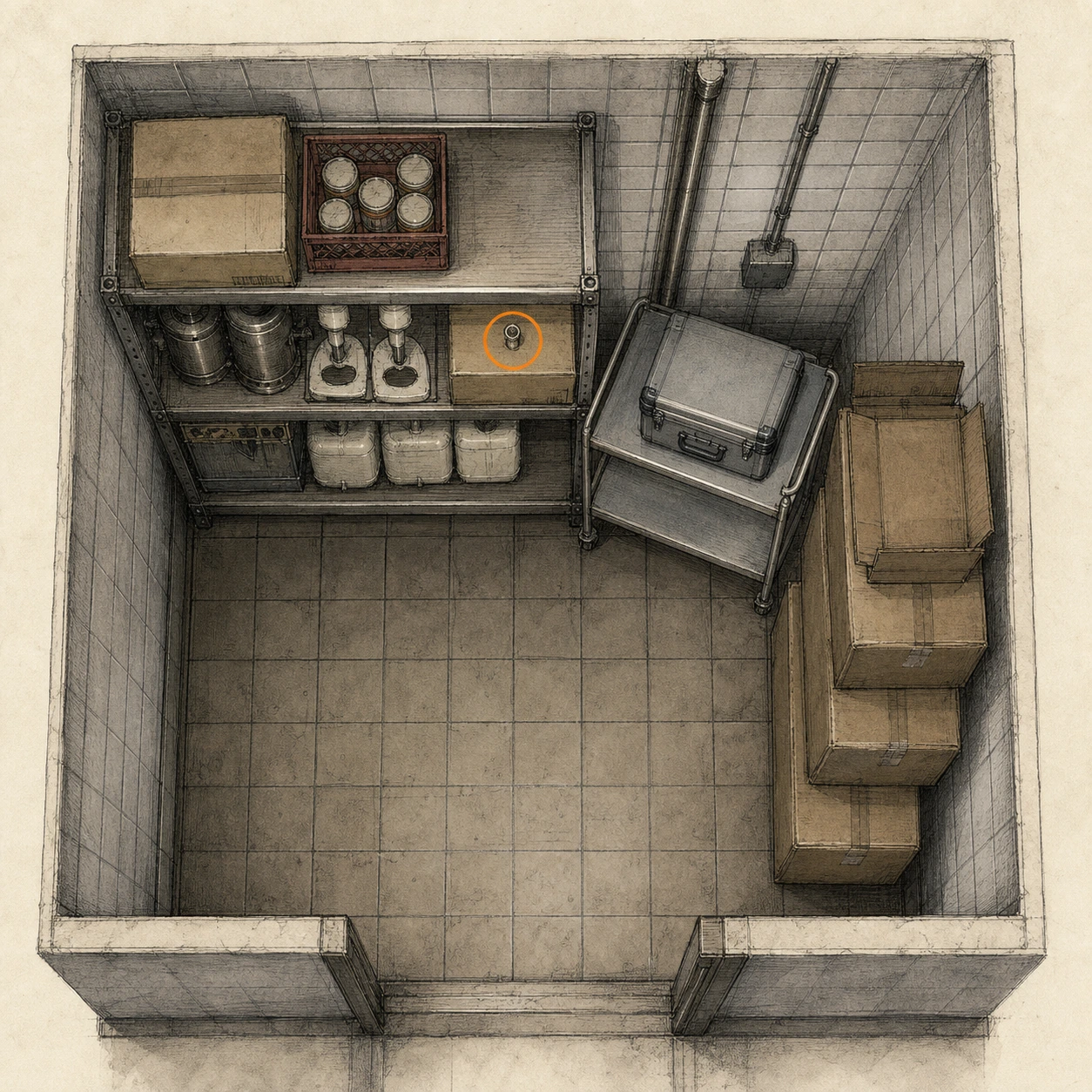Location sketch for Stakeout Takeout Charm in Resident Evil: Requiem
