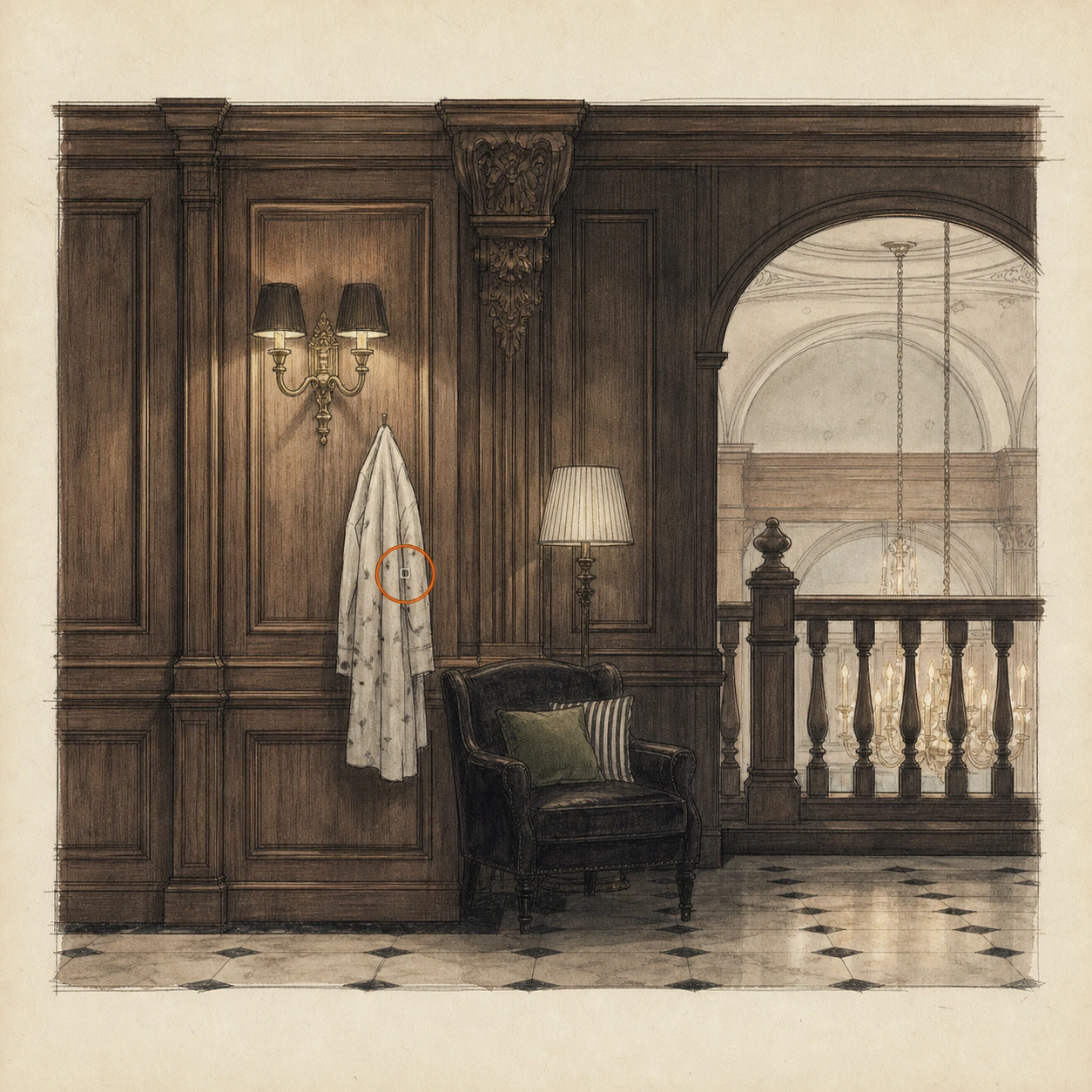 Location sketch for File #11 - Folded Note in Resident Evil: Requiem