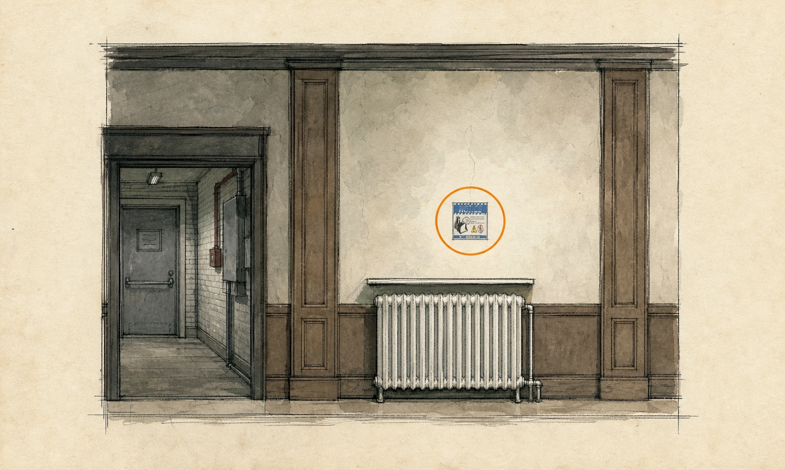 Location sketch for File #22 - Construction Notice in Resident Evil: Requiem