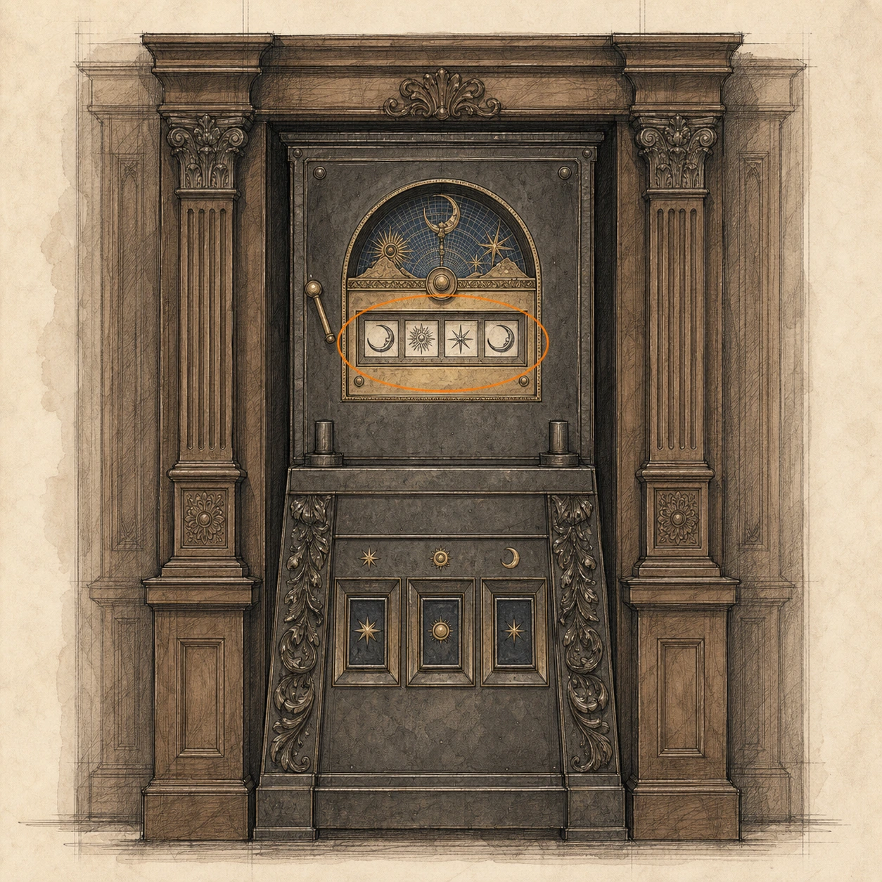 Location sketch for Moon Quartz in Resident Evil: Requiem