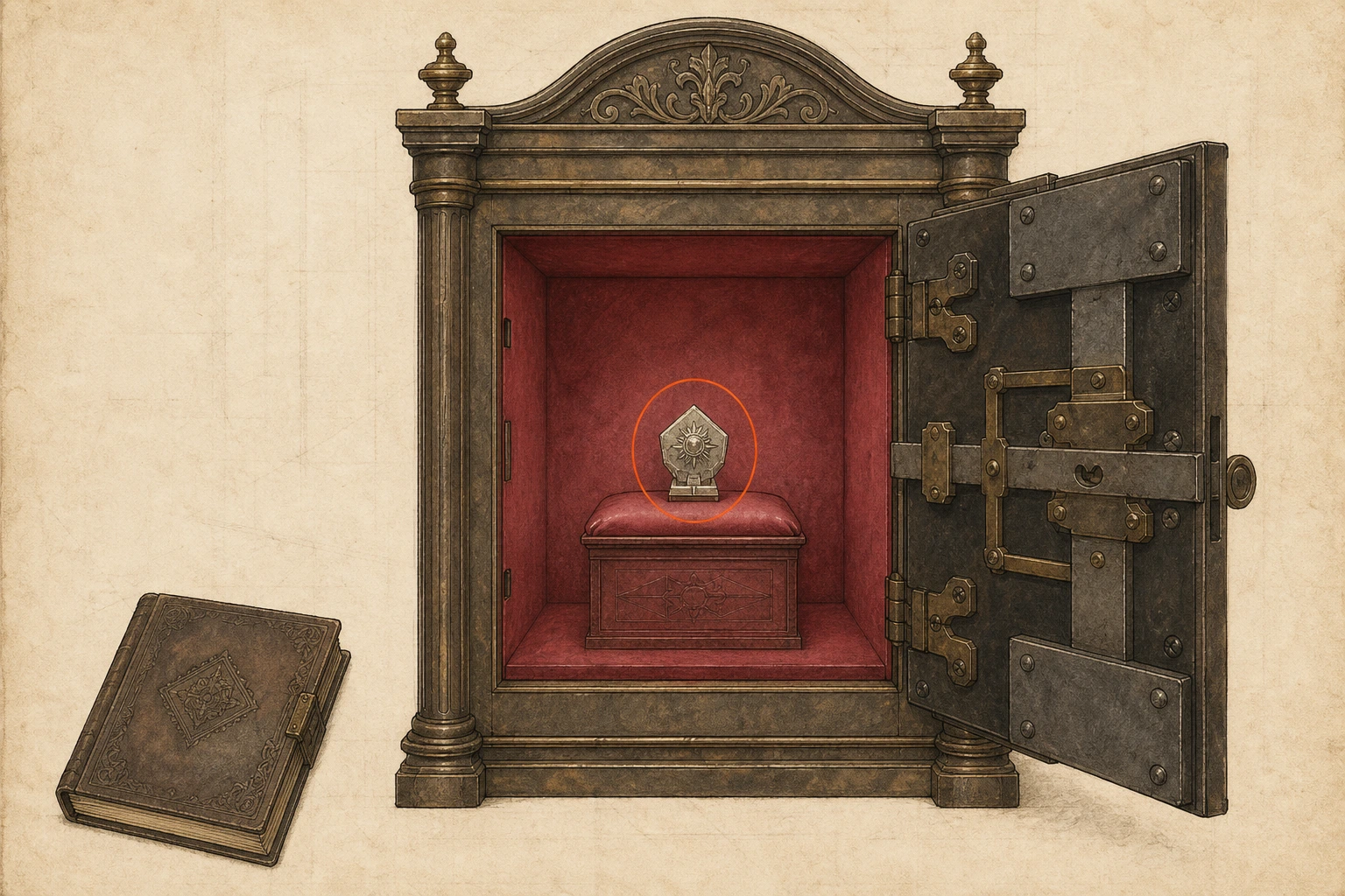 Location sketch for Sun Quartz in Resident Evil: Requiem