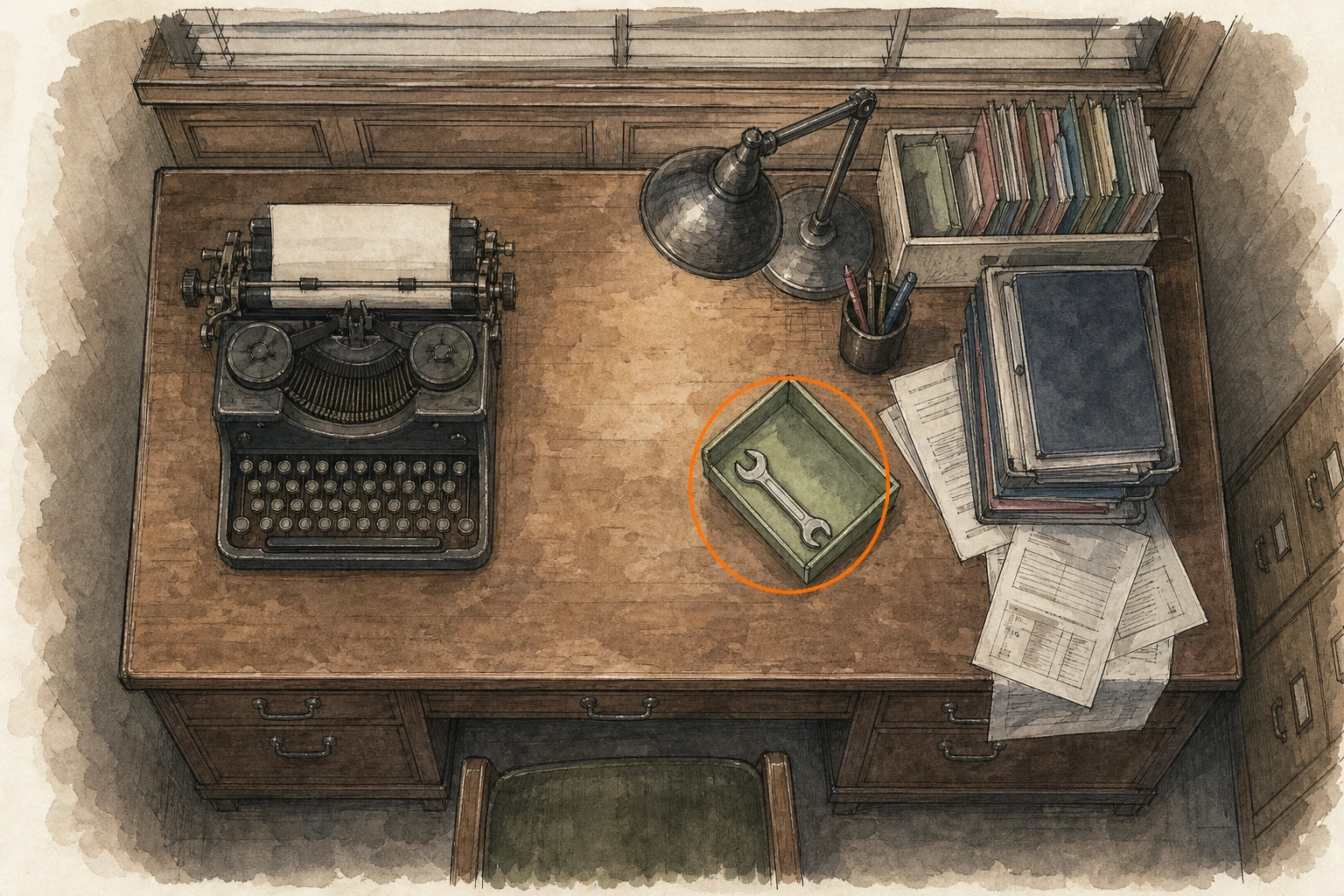 Location sketch for Wrench in Resident Evil: Requiem