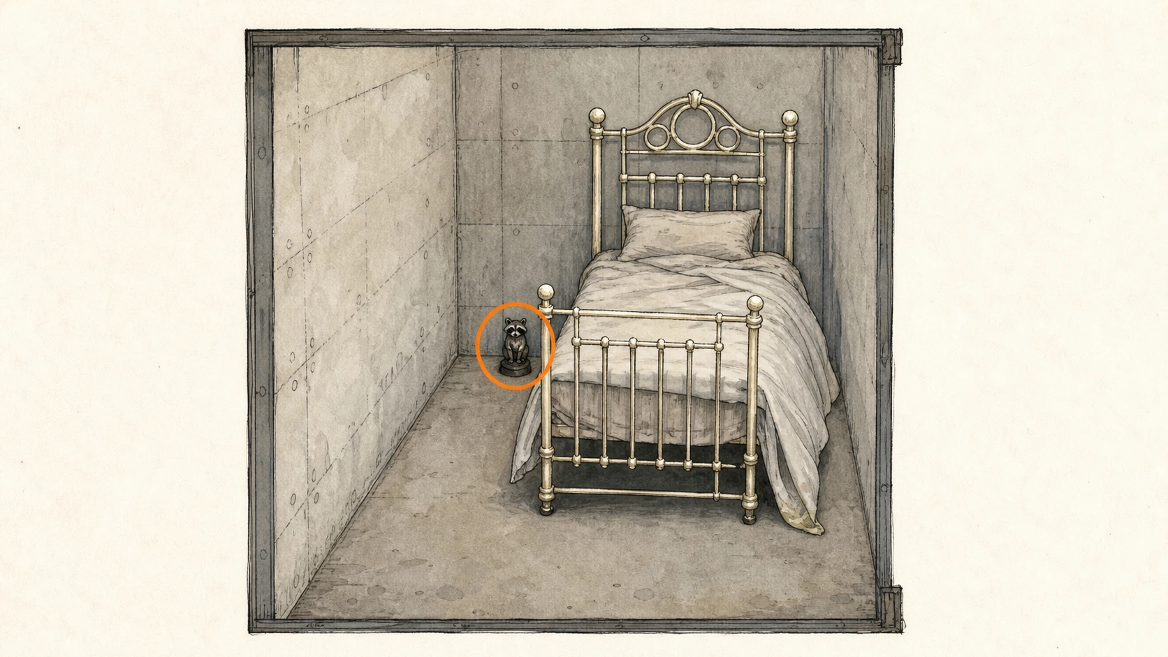 Location sketch for Mr. Raccoon #5 in Resident Evil: Requiem