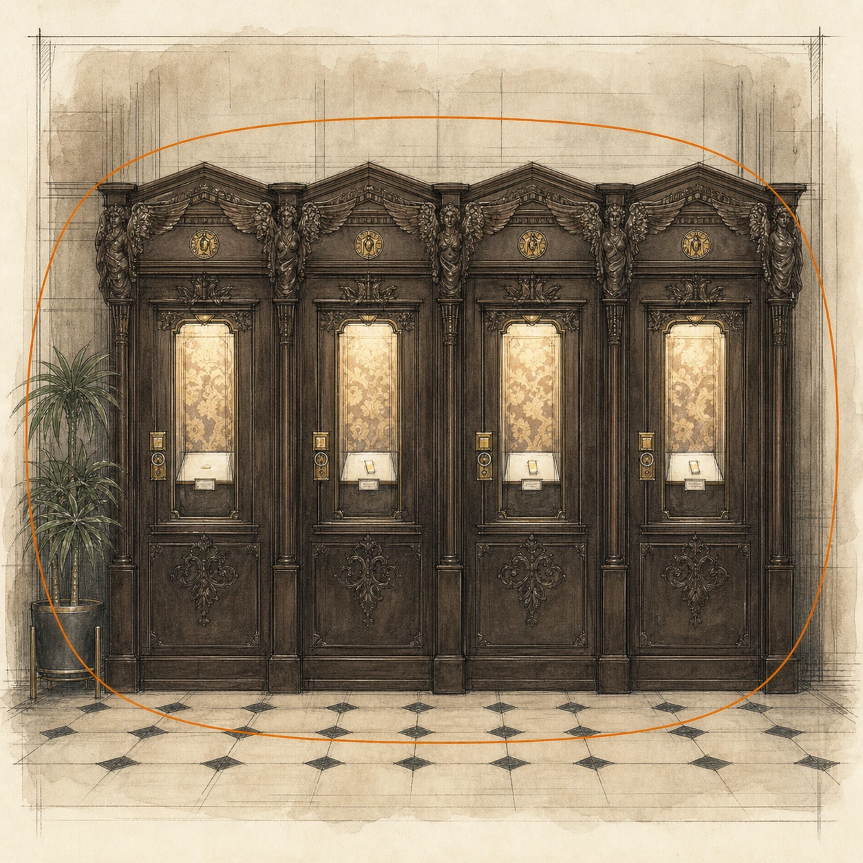 Location sketch for Override Manual in Resident Evil: Requiem