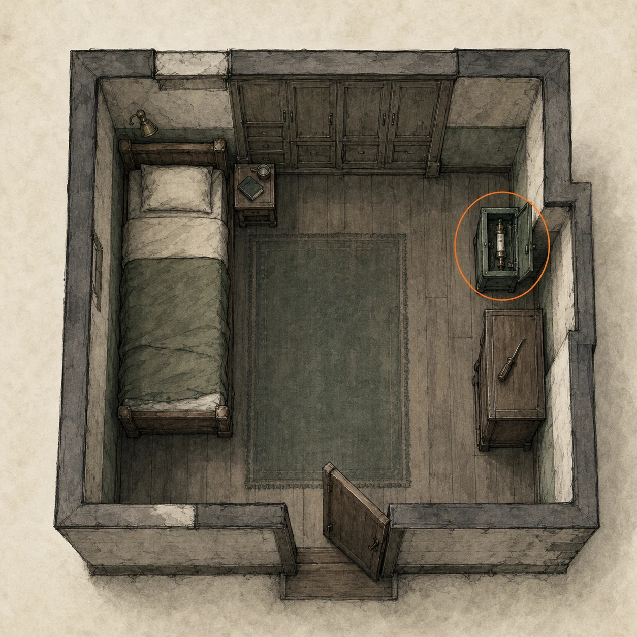 Location sketch for Fuse in Resident Evil: Requiem