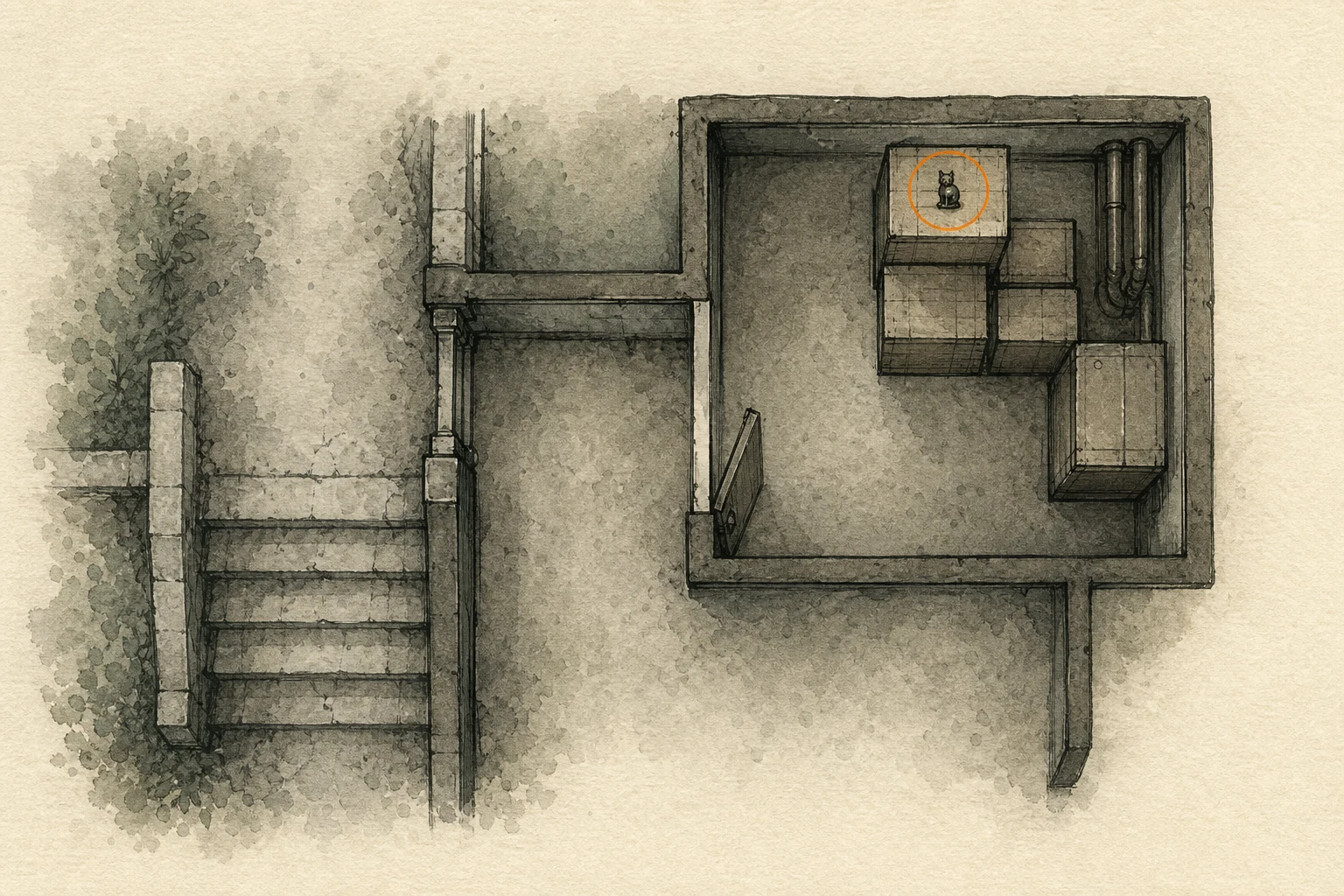 Location sketch for Mr. Raccoon #13 in Resident Evil: Requiem