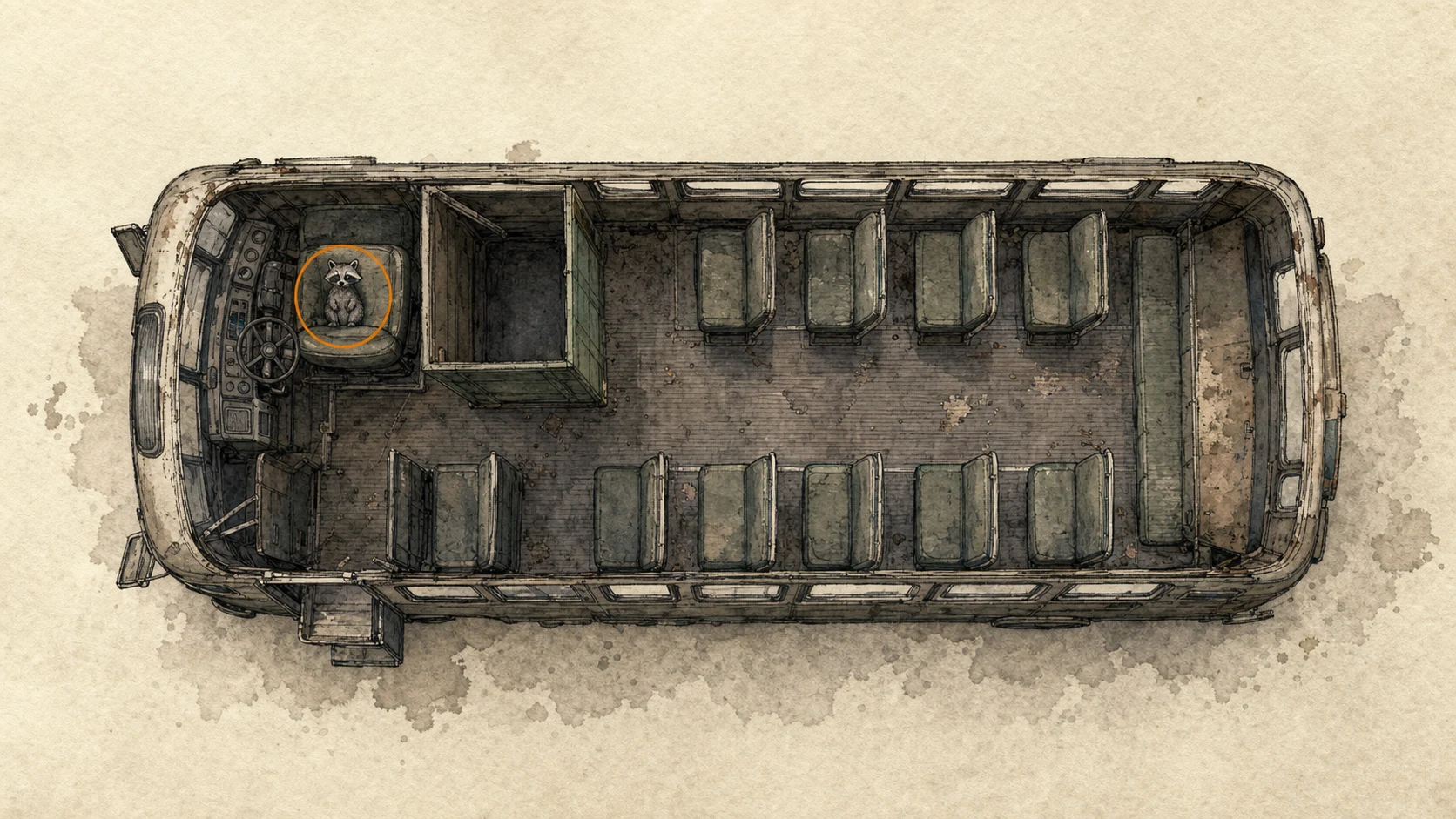 Location sketch for Mr. Raccoon #14 in Resident Evil: Requiem