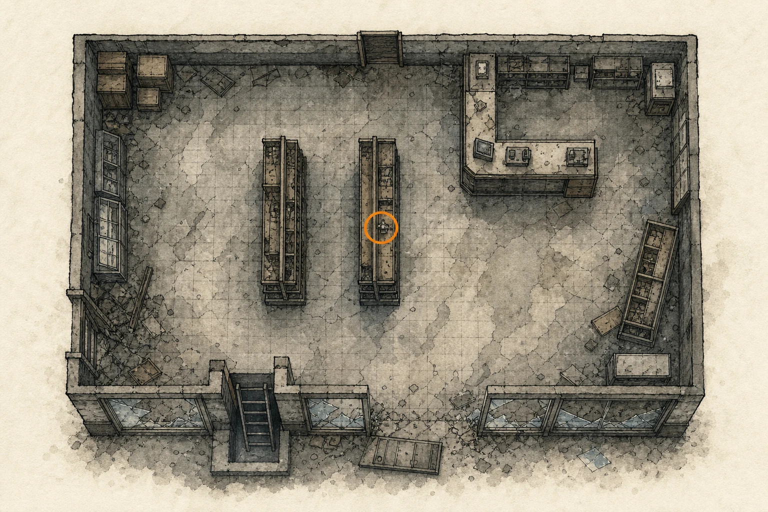 Location sketch for Mr. Raccoon #16 in Resident Evil: Requiem