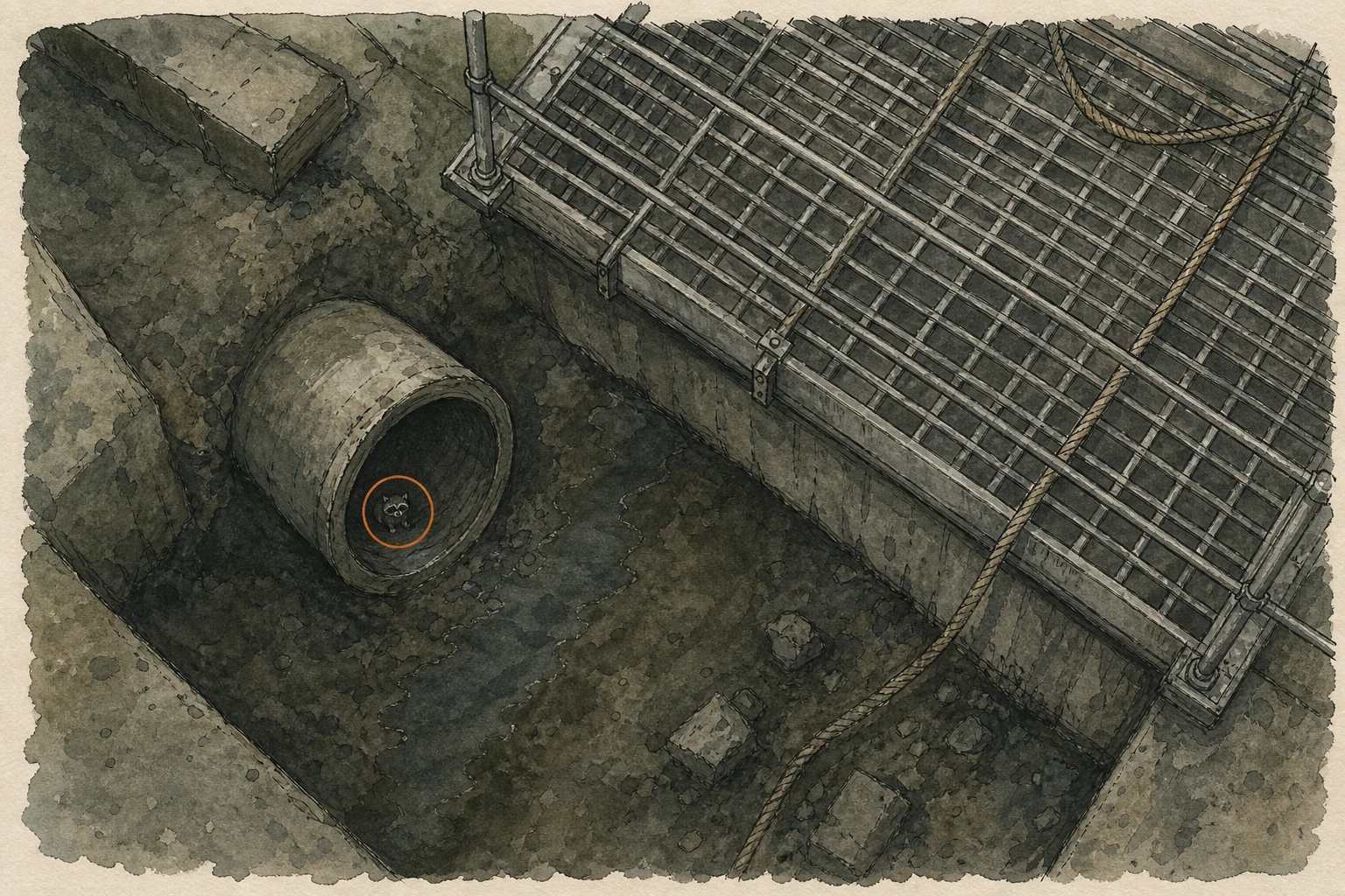 Location sketch for Mr. Raccoon #17 in Resident Evil: Requiem