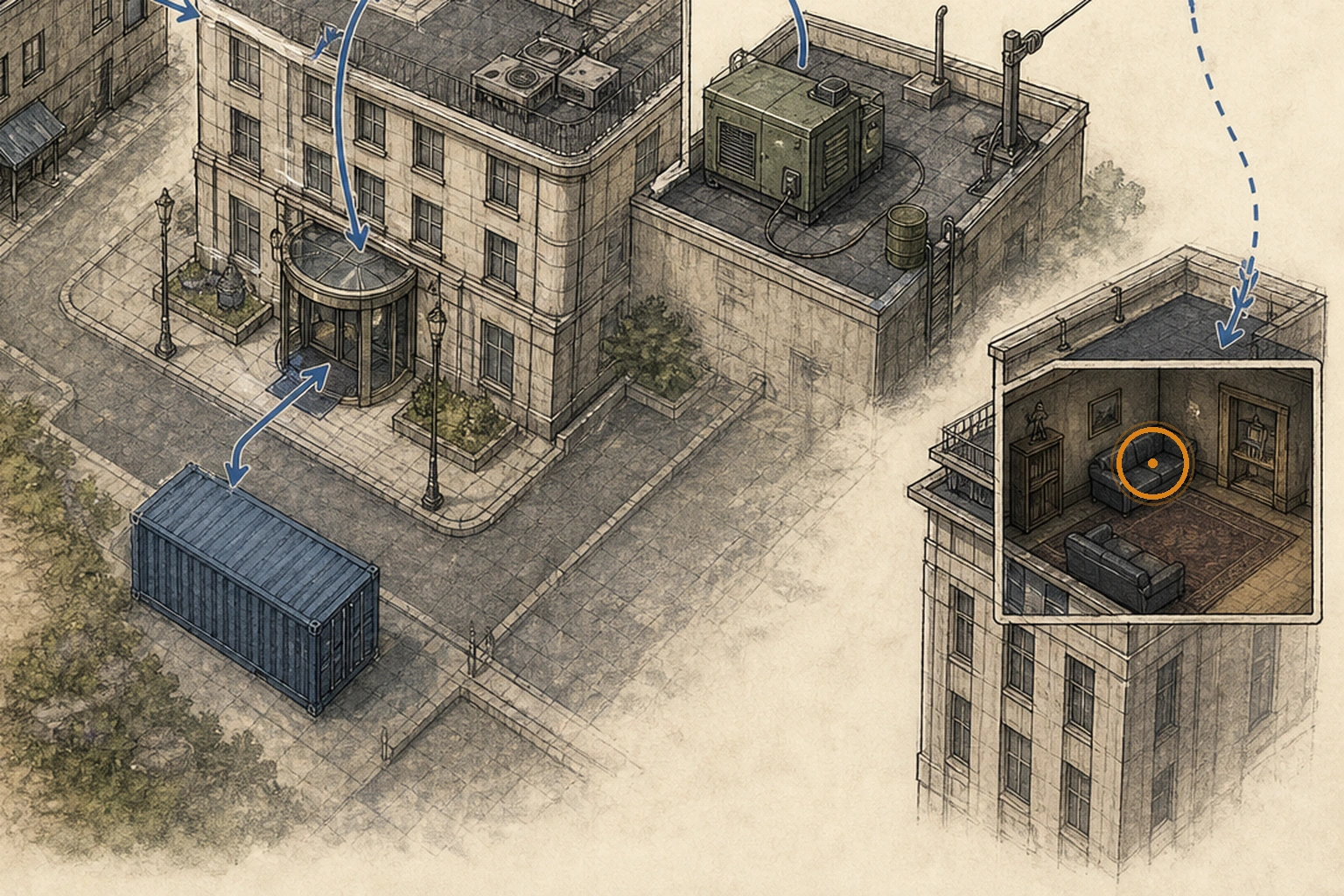 Location sketch for Mr. Raccoon #19 in Resident Evil: Requiem
