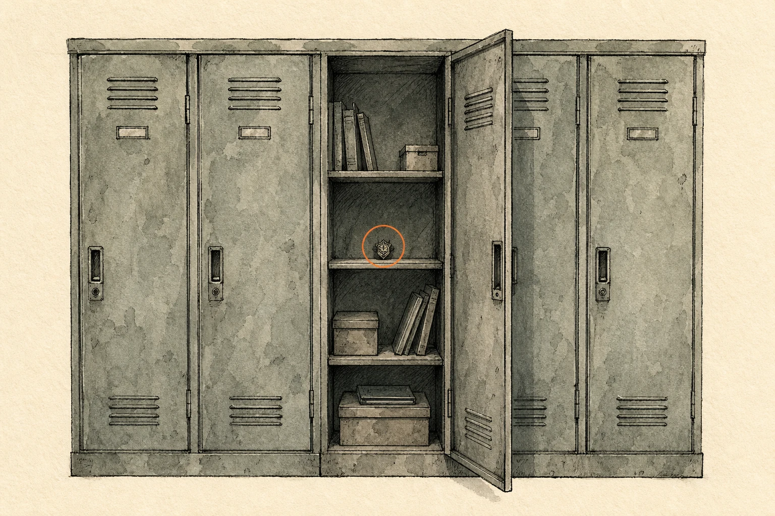 Location sketch for S.T.A.R.S. Emblem Charm in Resident Evil: Requiem