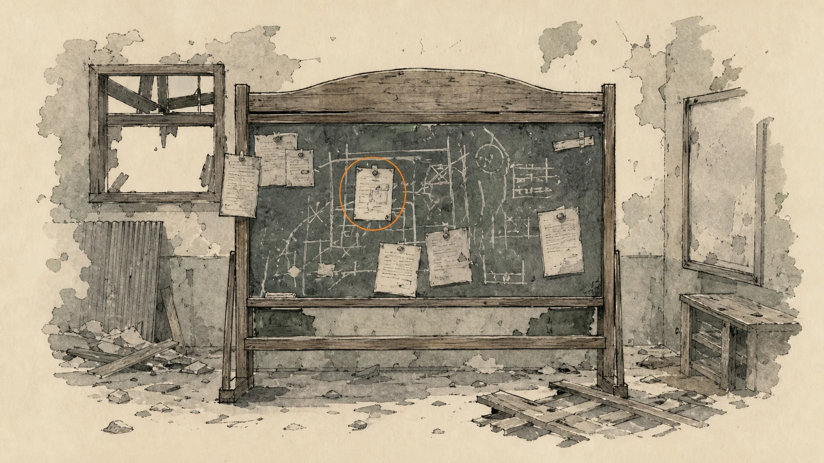 Location sketch for File #56 - Record of Events in Resident Evil: Requiem