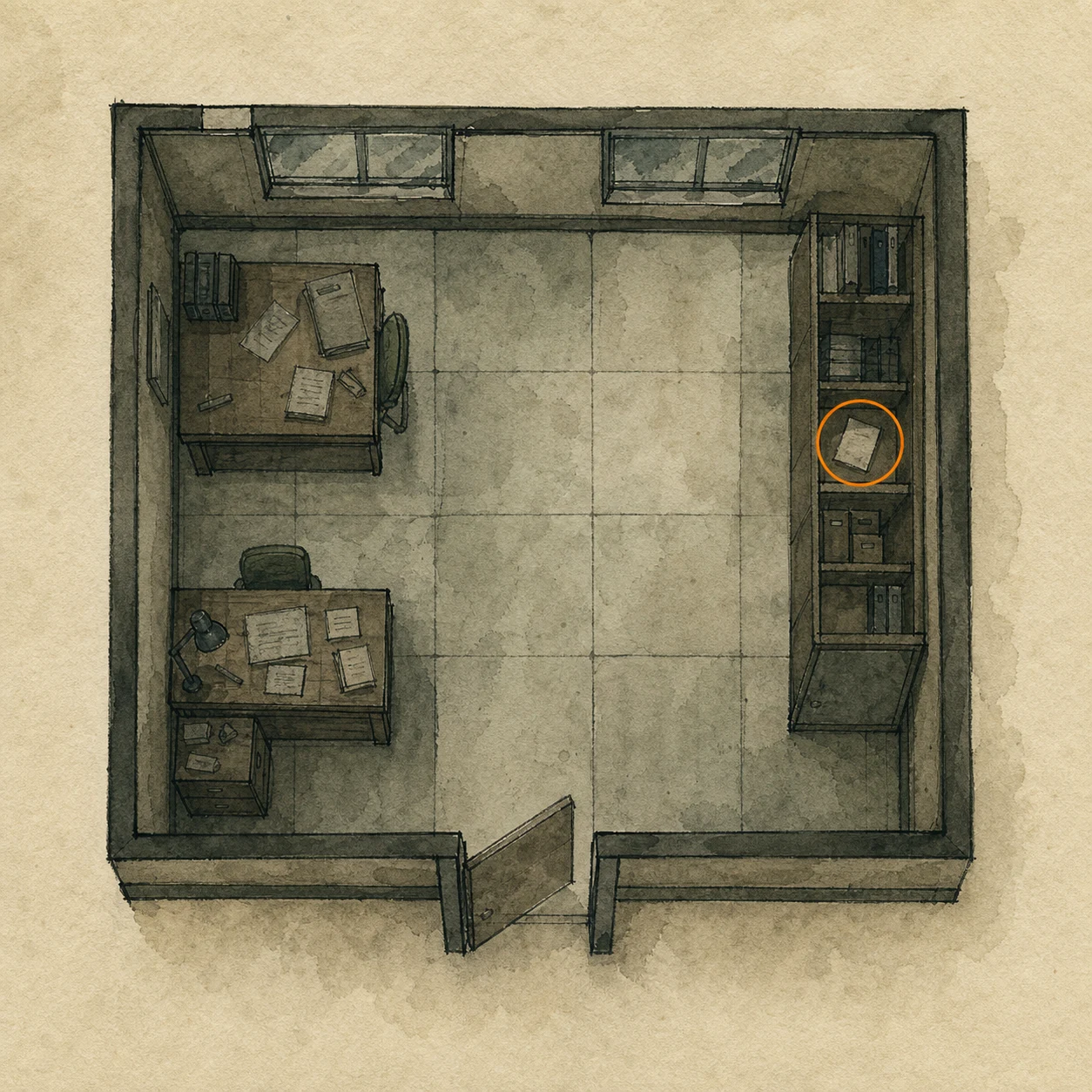 Location sketch for File #57 - Scavenger Hunt - Clue 2 in Resident Evil: Requiem