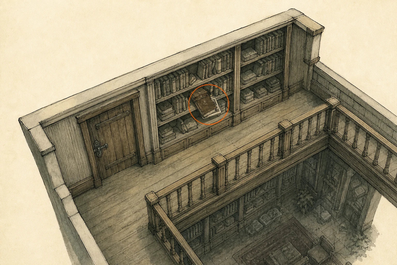 Location sketch for File #61 - Photograph in Resident Evil: Requiem