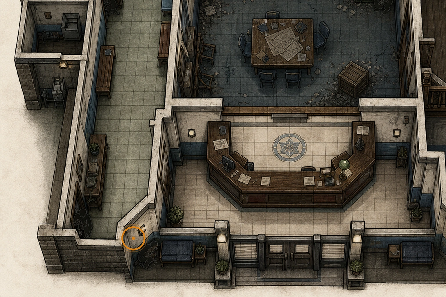 Location sketch for Tofu Sighting in Resident Evil: Requiem