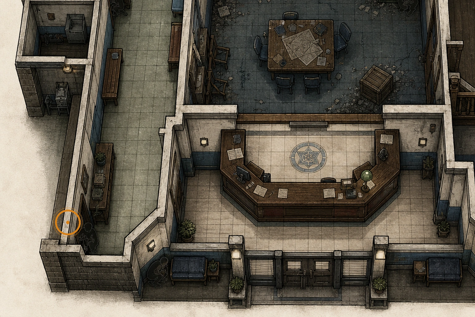 Location sketch for Tofu Sighting in Resident Evil: Requiem