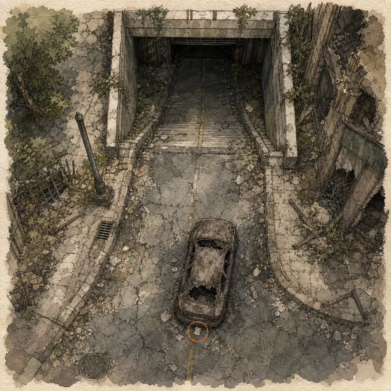 Location sketch for 1998 Letter #3 in Resident Evil: Requiem
