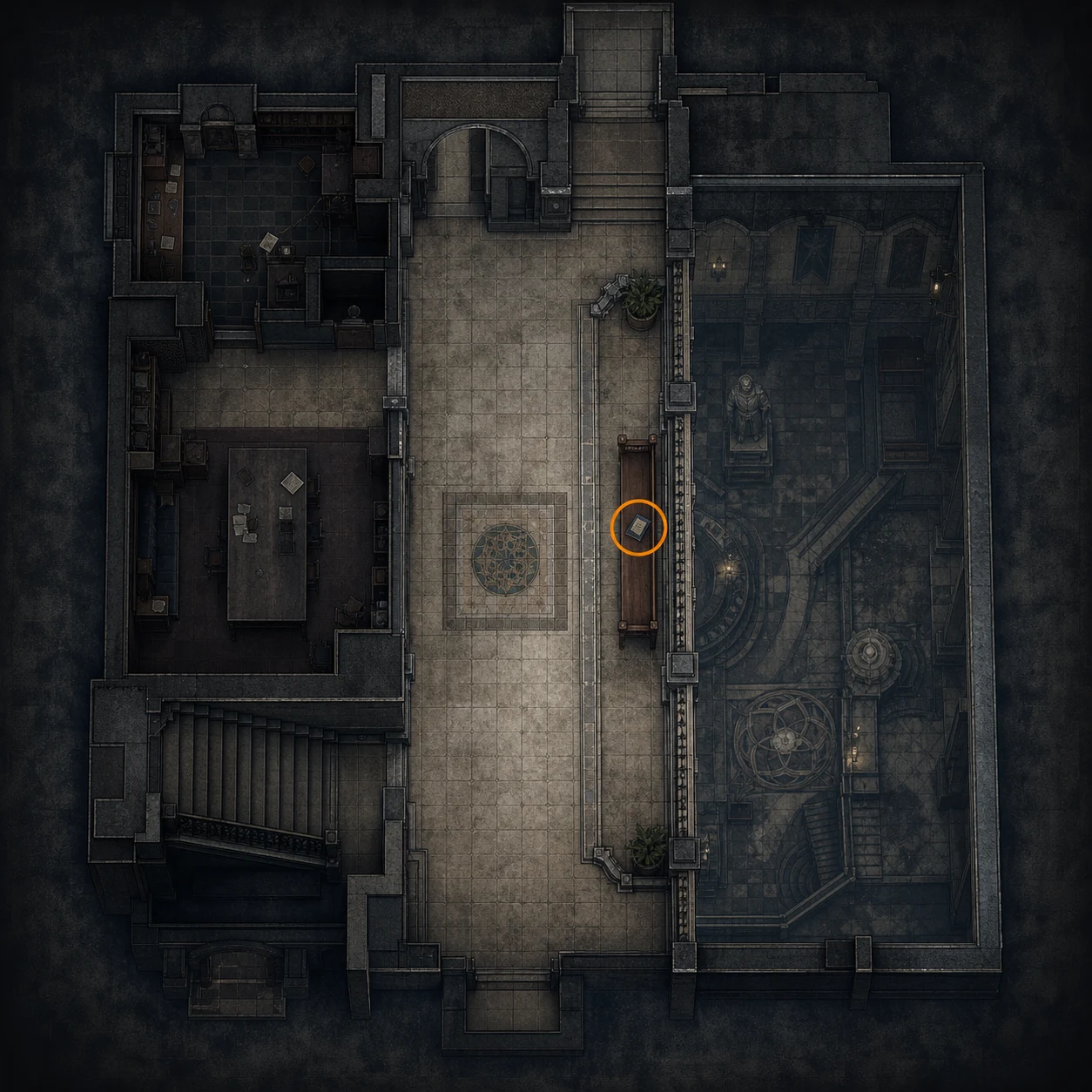 Location sketch for File #65 - Guide Pamphlet in Resident Evil: Requiem