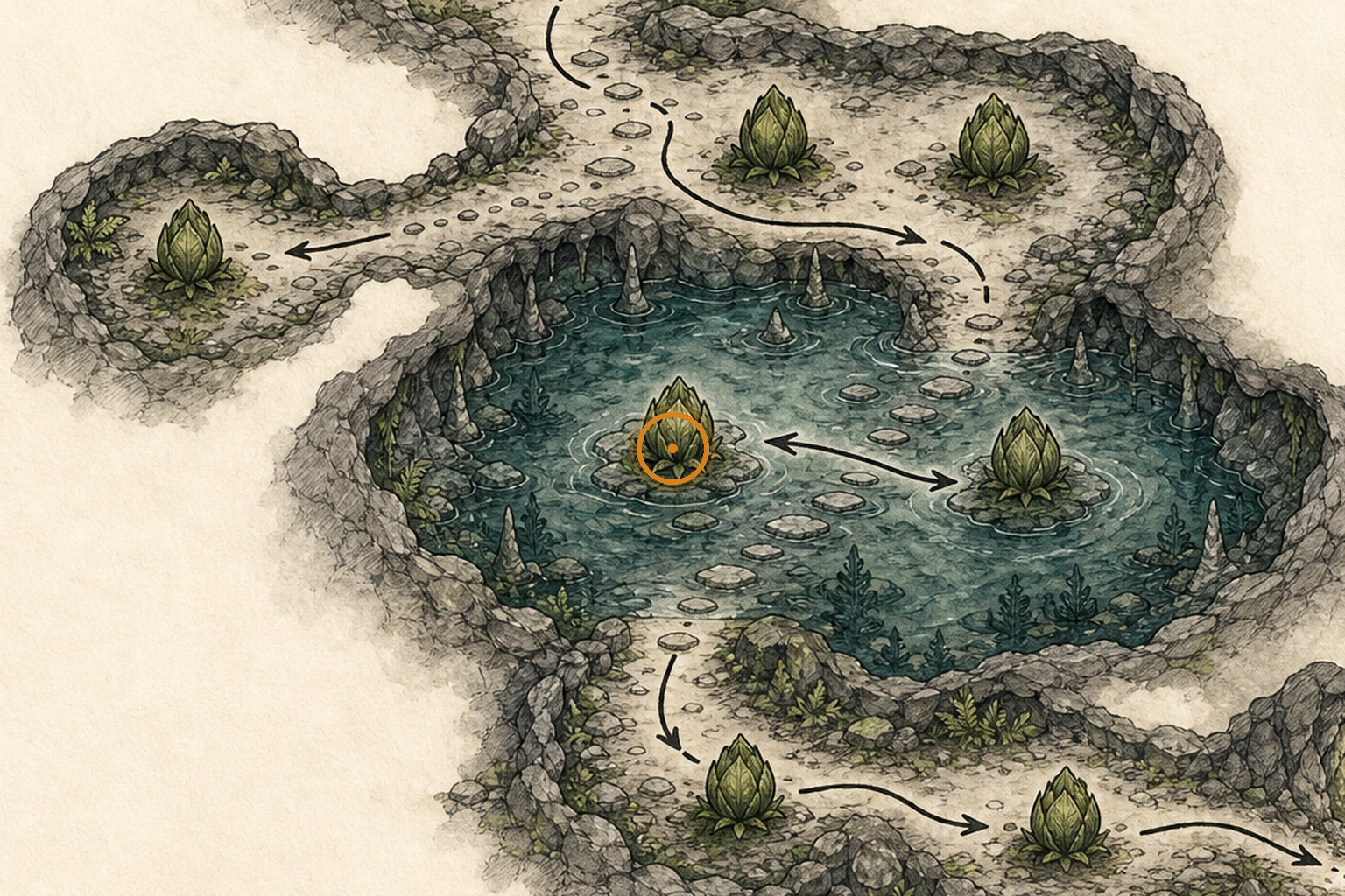 Location sketch for Plant 43 Seedling #6 in Resident Evil: Requiem