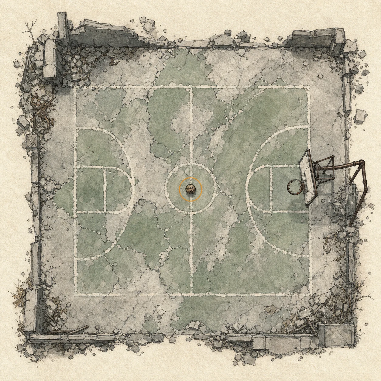 Location sketch for Mr. Charlie Doll Head in Resident Evil: Requiem