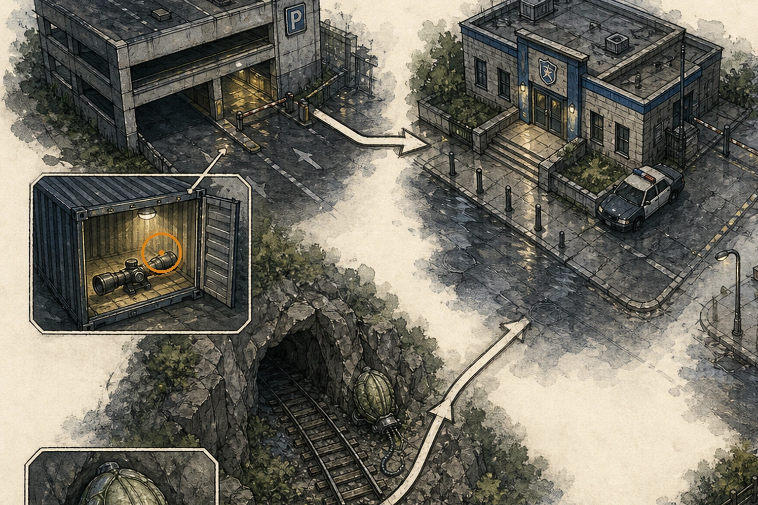 Location sketch for Silver Finish Scope (Classic 70) in Resident Evil: Requiem