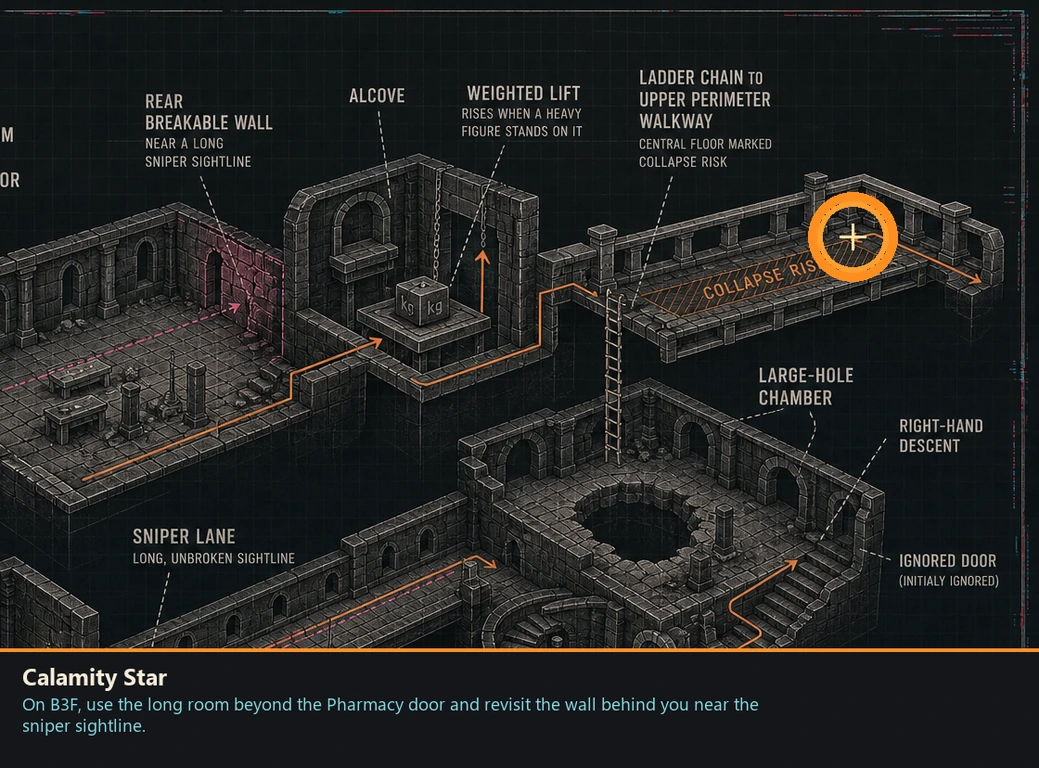 Location sketch for Calamity Star in Romeo Is a Dead Man