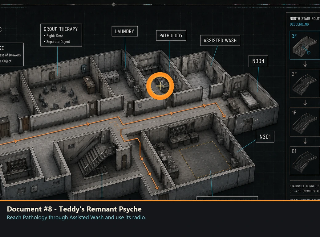 Location sketch for Document #8 - Teddy's Remnant Psyche in Romeo Is a Dead Man