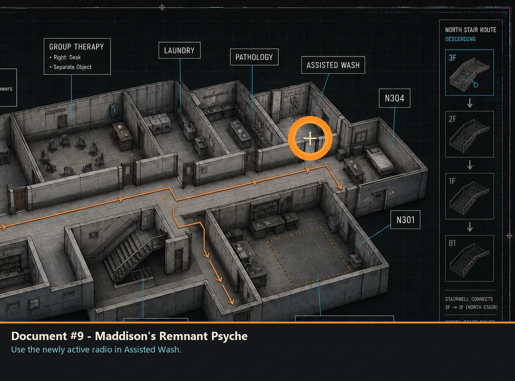 Location sketch for Document #9 - Maddison's Remnant Psyche in Romeo Is a Dead Man