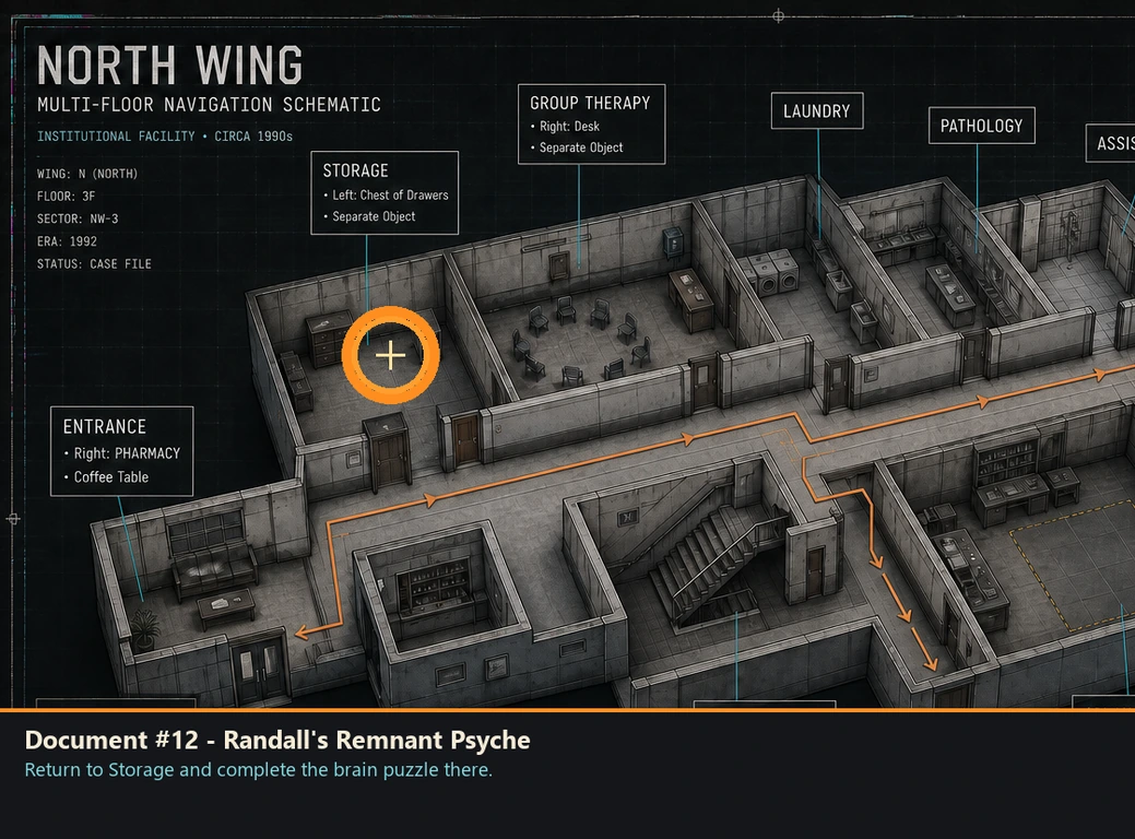 Location sketch for Document #12 - Randall's Remnant Psyche in Romeo Is a Dead Man