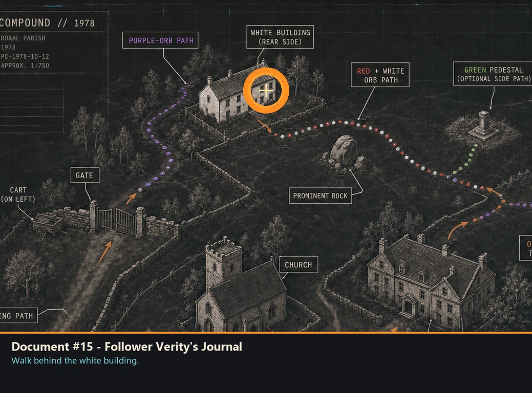 Location sketch for Document #15 - Follower Verity's Journal in Romeo Is a Dead Man
