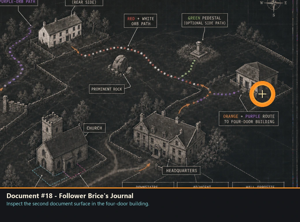 Location sketch for Document #18 - Follower Brice's Journal in Romeo Is a Dead Man