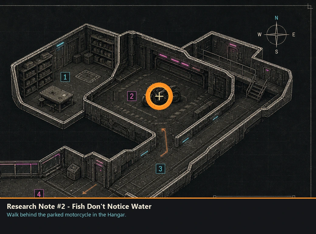 Location sketch for Research Note #2 - Fish Don't Notice Water in Romeo Is a Dead Man
