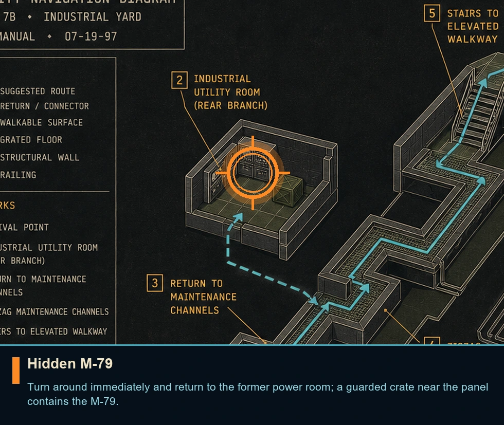 Location sketch for Hidden M-79 in Syphon Filter