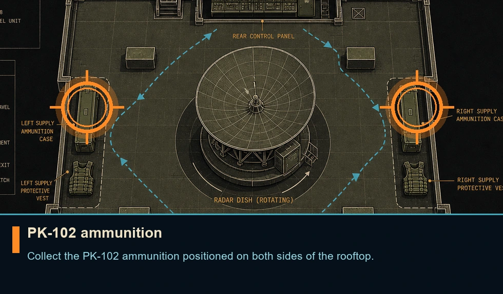 Location sketch for PK-102 ammunition in Syphon Filter