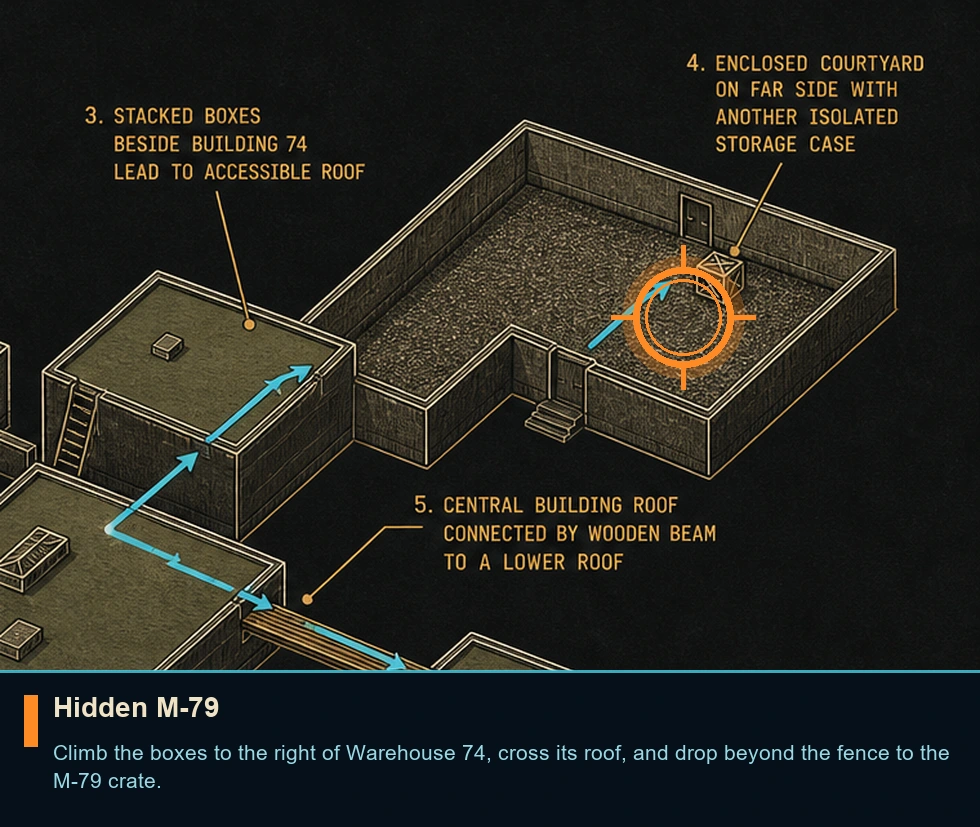 Location sketch for Hidden M-79 in Syphon Filter