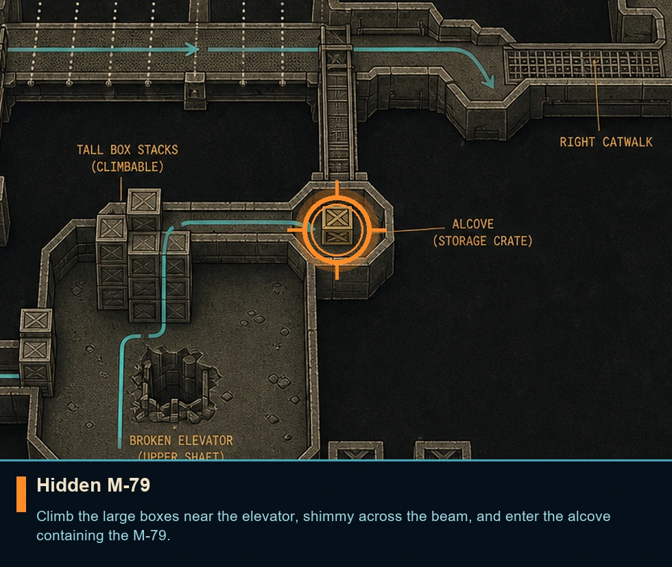 Location sketch for Hidden M-79 in Syphon Filter