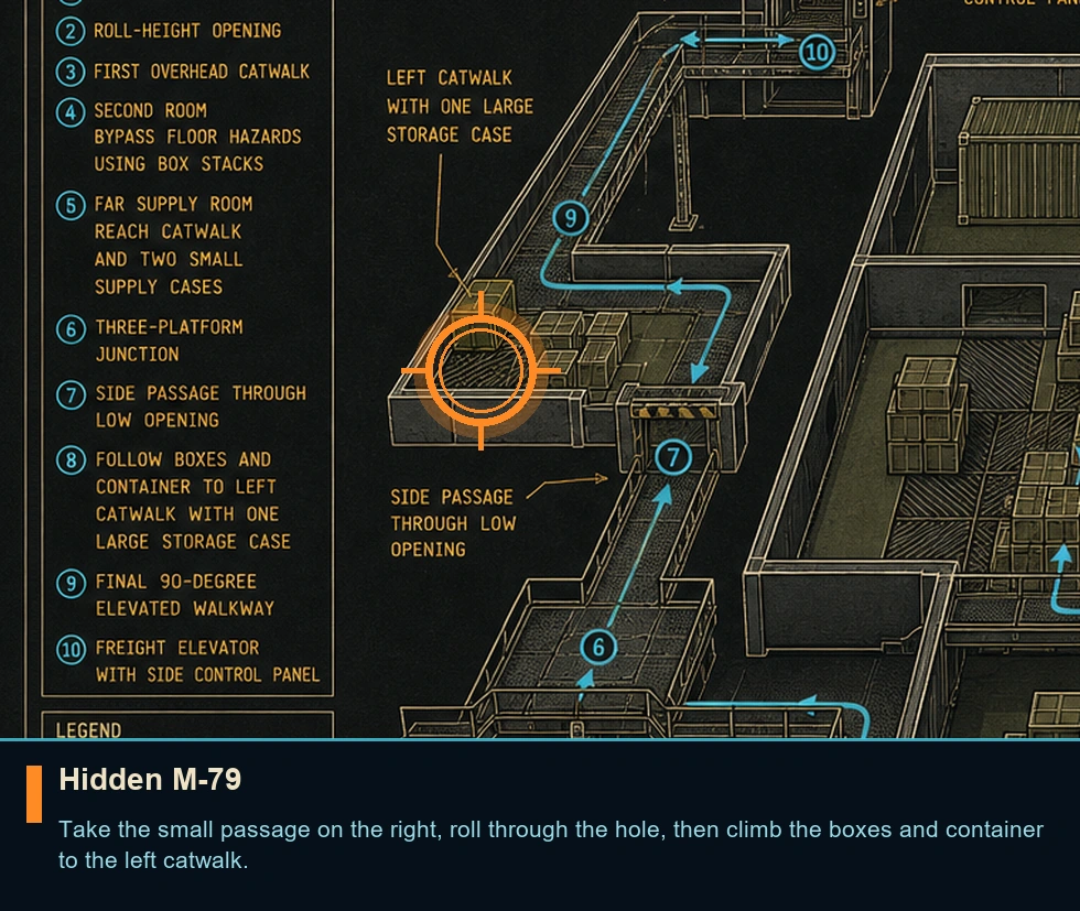 Location sketch for Hidden M-79 in Syphon Filter